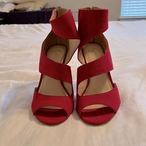 Red Strappy Jessica Simpson heels
